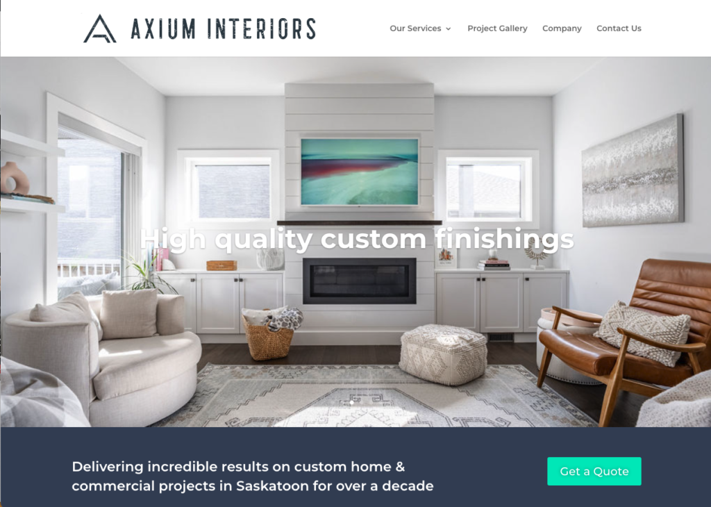 Axium Interiors Saskatoon Website